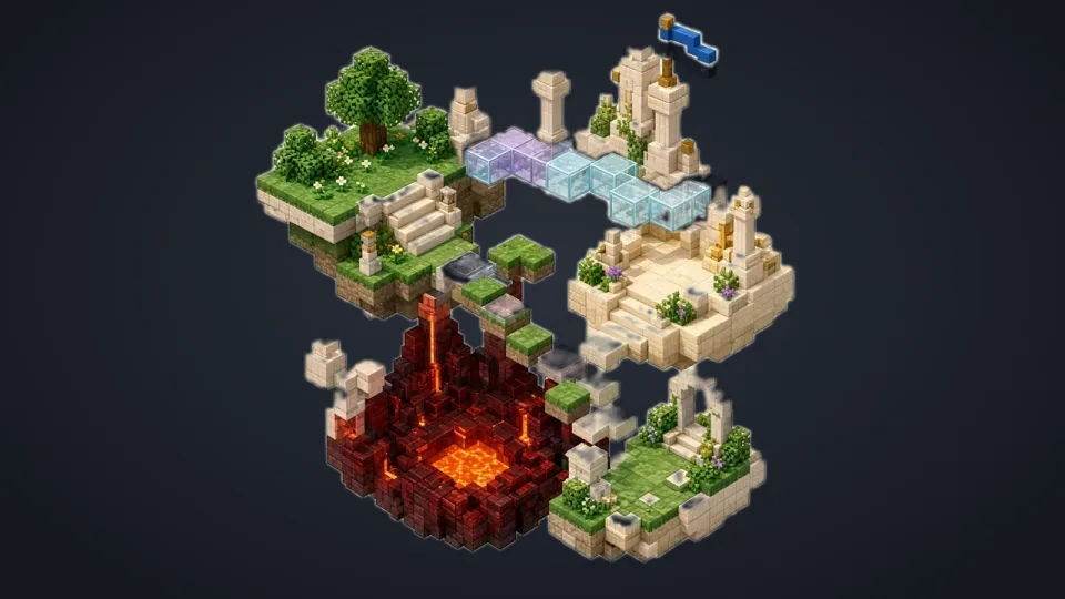 Иллюстрация к карте «Parkour Paradise 3»