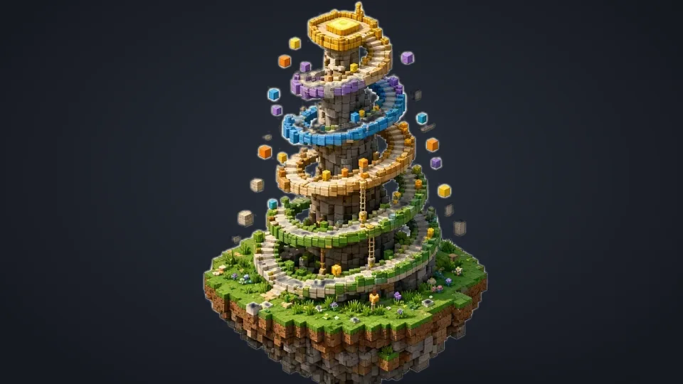 Иллюстрация к карте «Parkour Spiral»